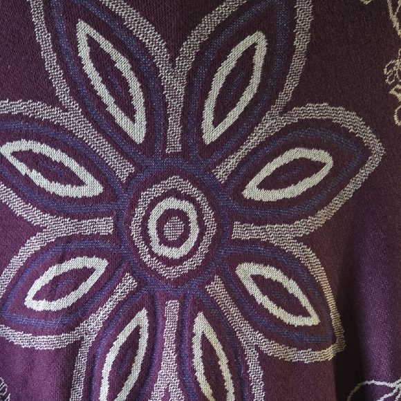 Pinklicious Purple Poncho with Fringe - Picture 12 of 16